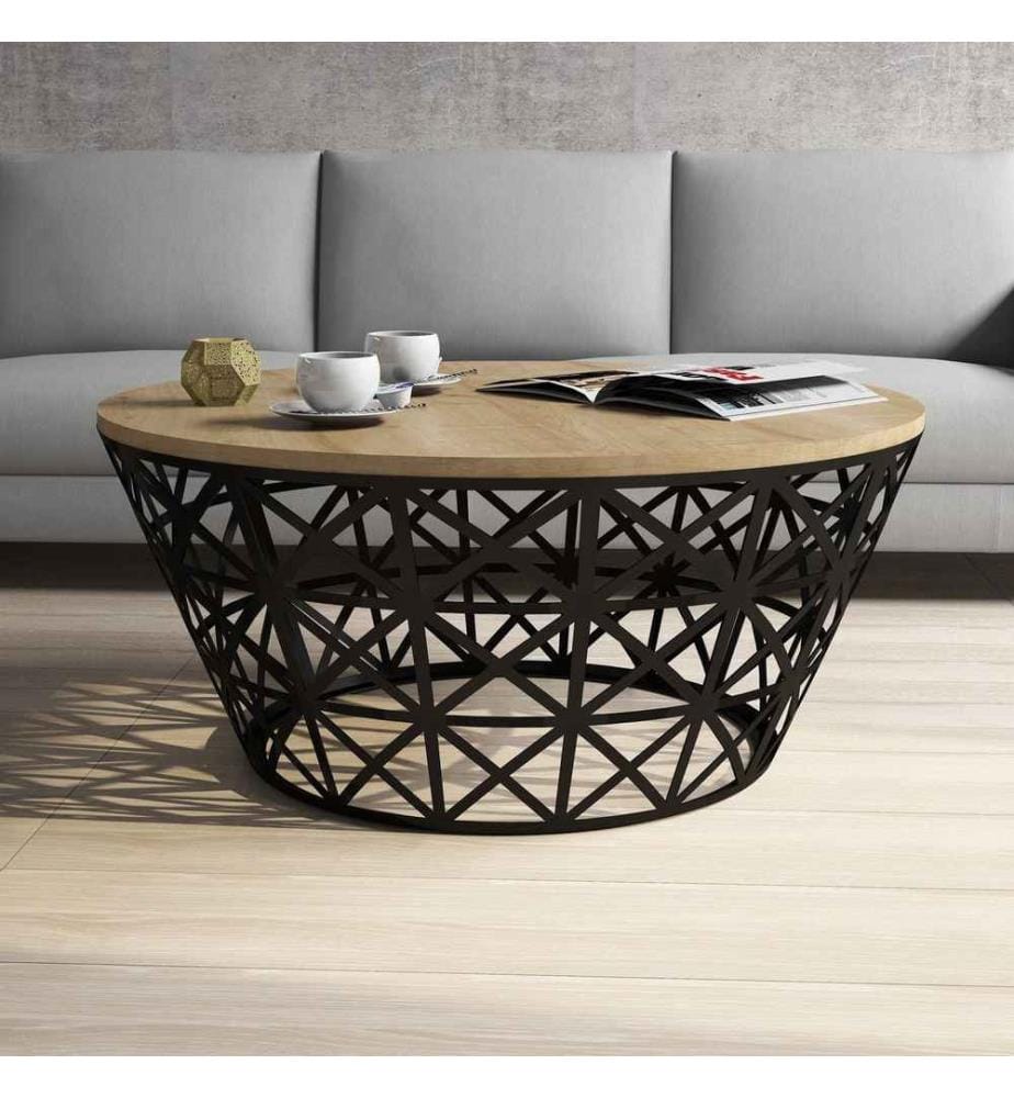 Coffee Table, Oak Black, Melamine Coated Particle Board