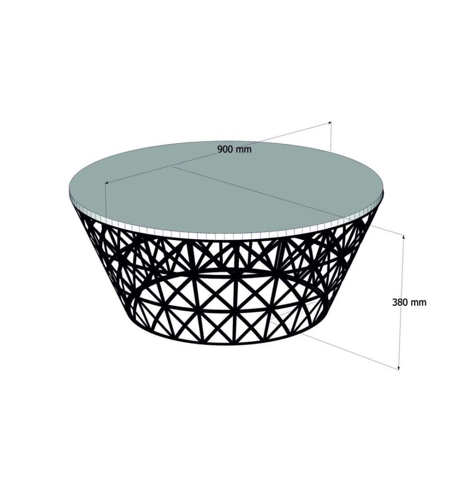 Coffee Table, Oak Black, Melamine Coated Particle Board