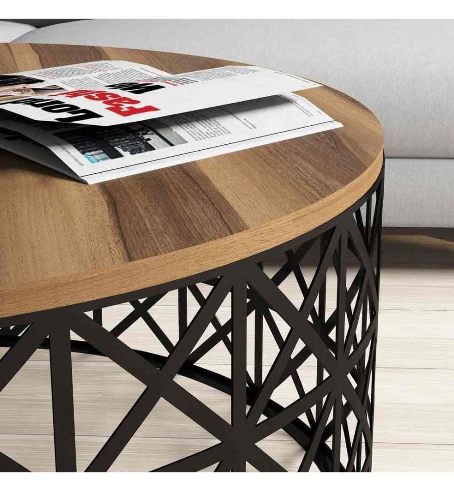 Coffee Table, Walnut Black, Melamine Coated Particle Board