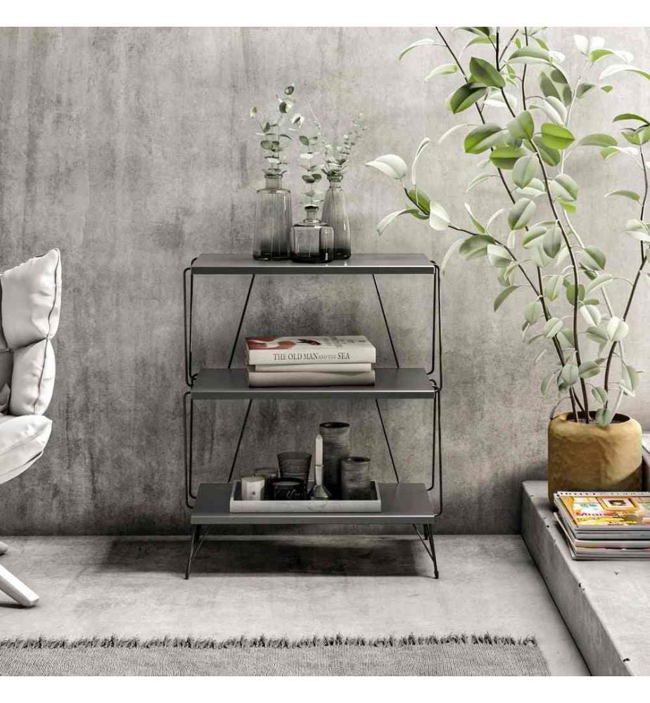 Side Table, Anthracite, Melamine Coated Particle Board