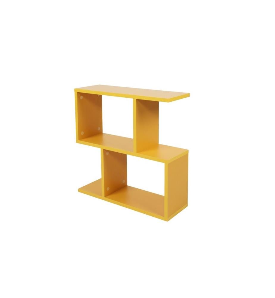 Table d'appoint, jaune, panneau de particules mélaminé