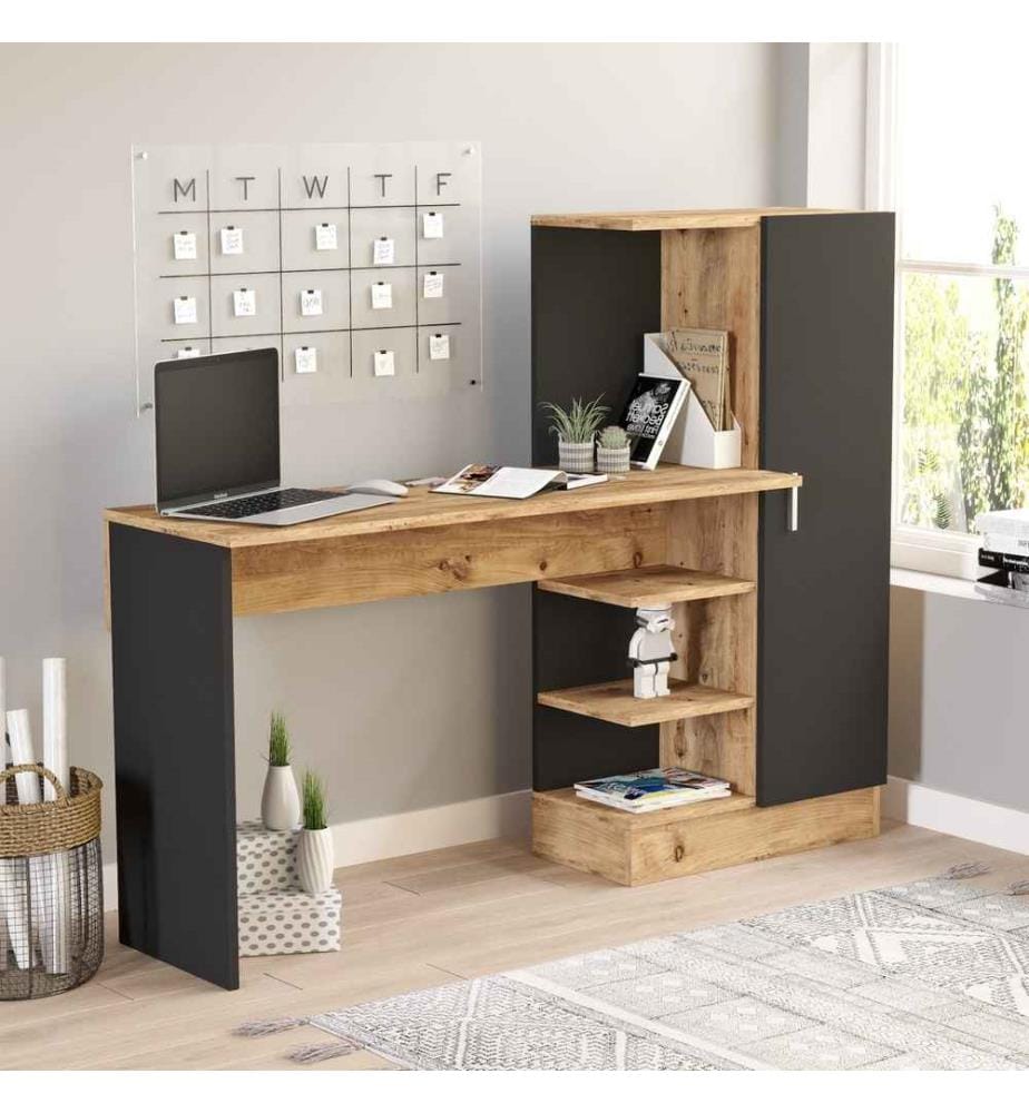 Bureau d'étude, pin atlantique noir, panneau de particules mélaminé