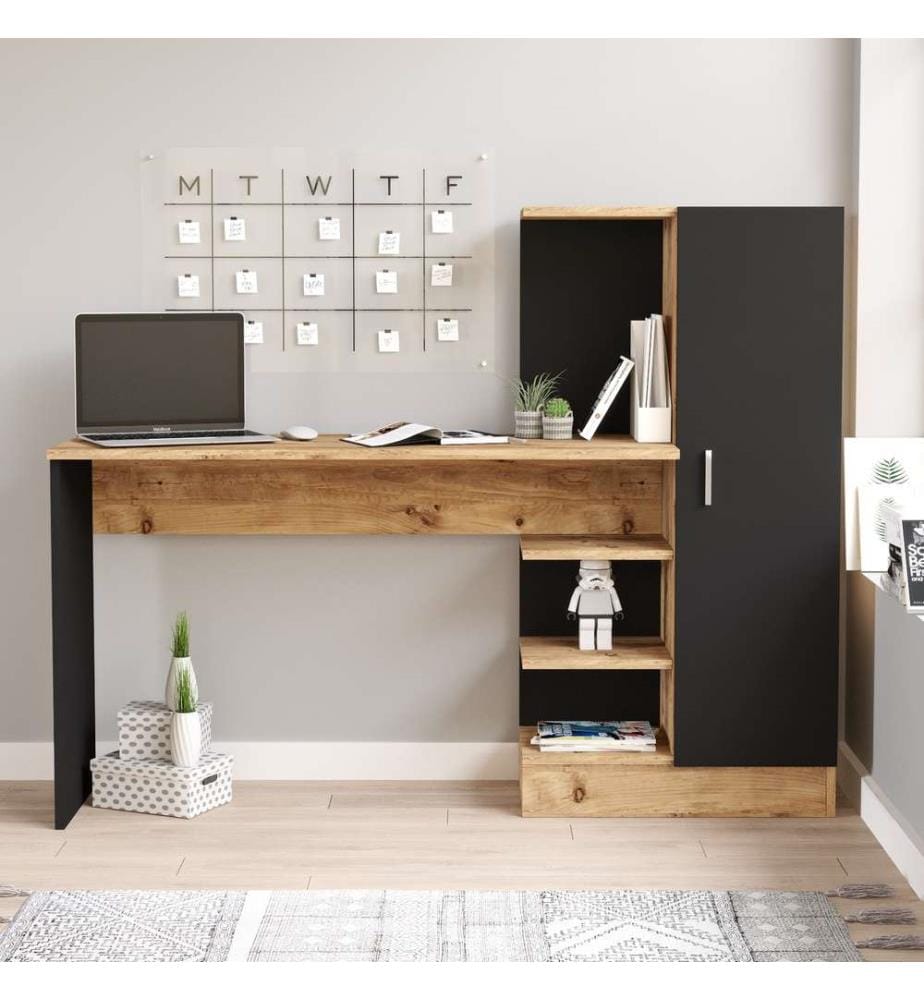 Bureau d'étude, pin atlantique noir, panneau de particules mélaminé