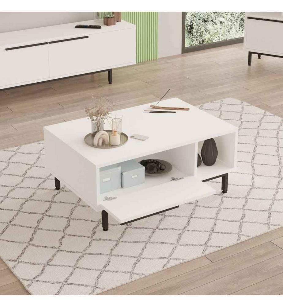 Coffee Table, White, Melamine Coated Particle Board