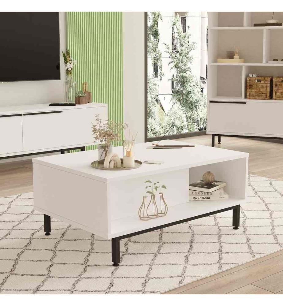 Coffee Table, White, Melamine Coated Particle Board