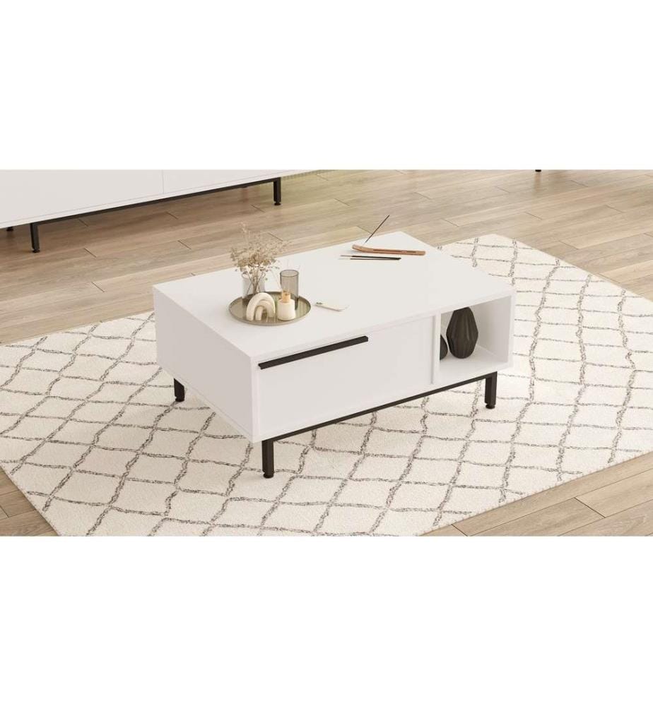 Coffee Table, White, Melamine Coated Particle Board