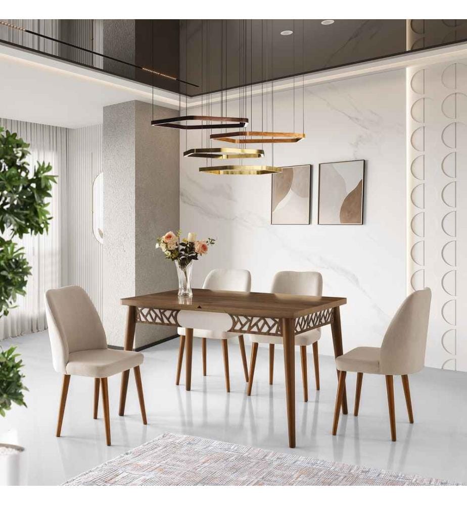 Table, Walnut, Frame: 100% Melamine Coated Particle Board
