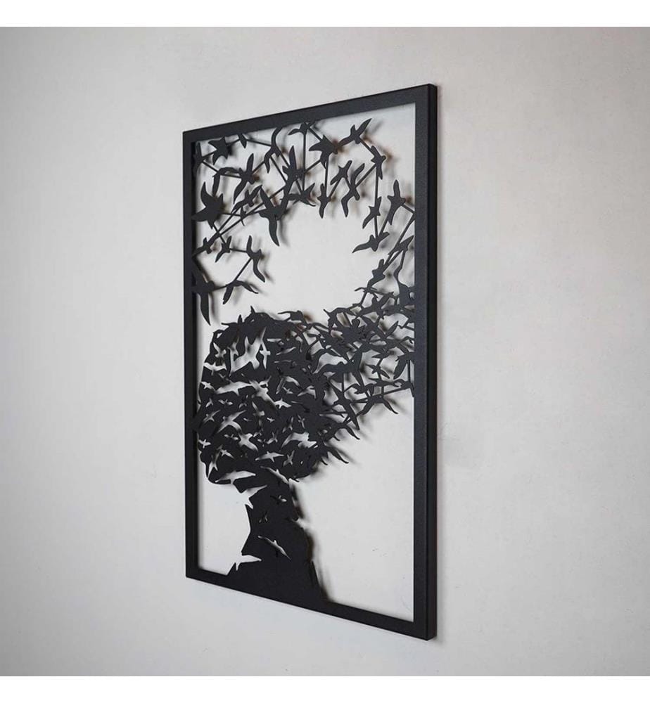 Decorative Metal Wall Accessory, Black, Steel