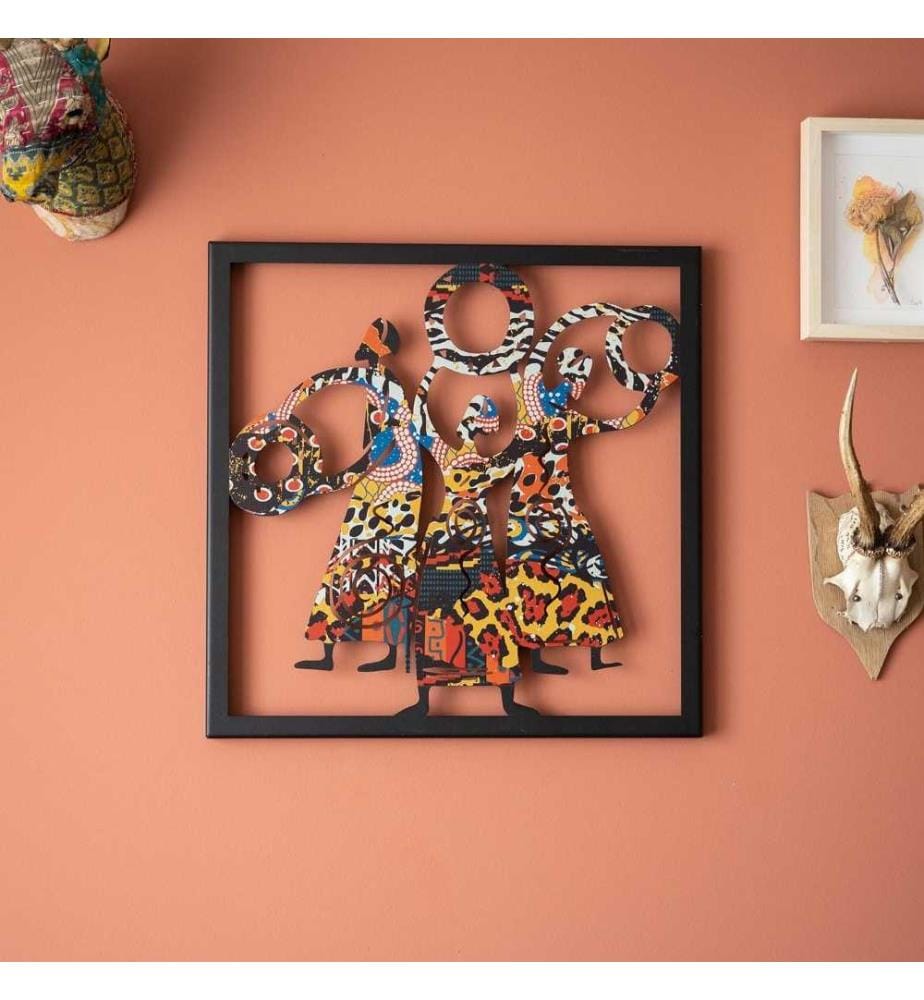 Decorative Metal Wall Accessory, Black, Steel