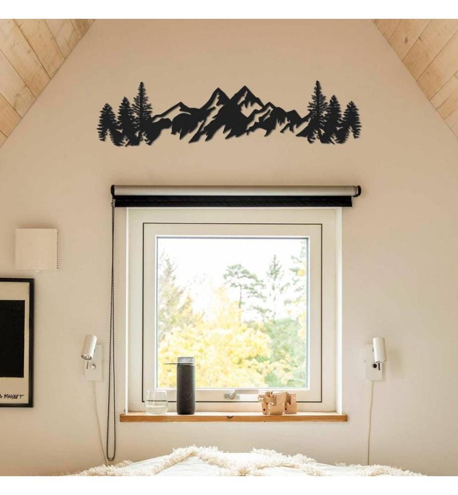 Decorative Metal Wall Accessory, Black, Steel