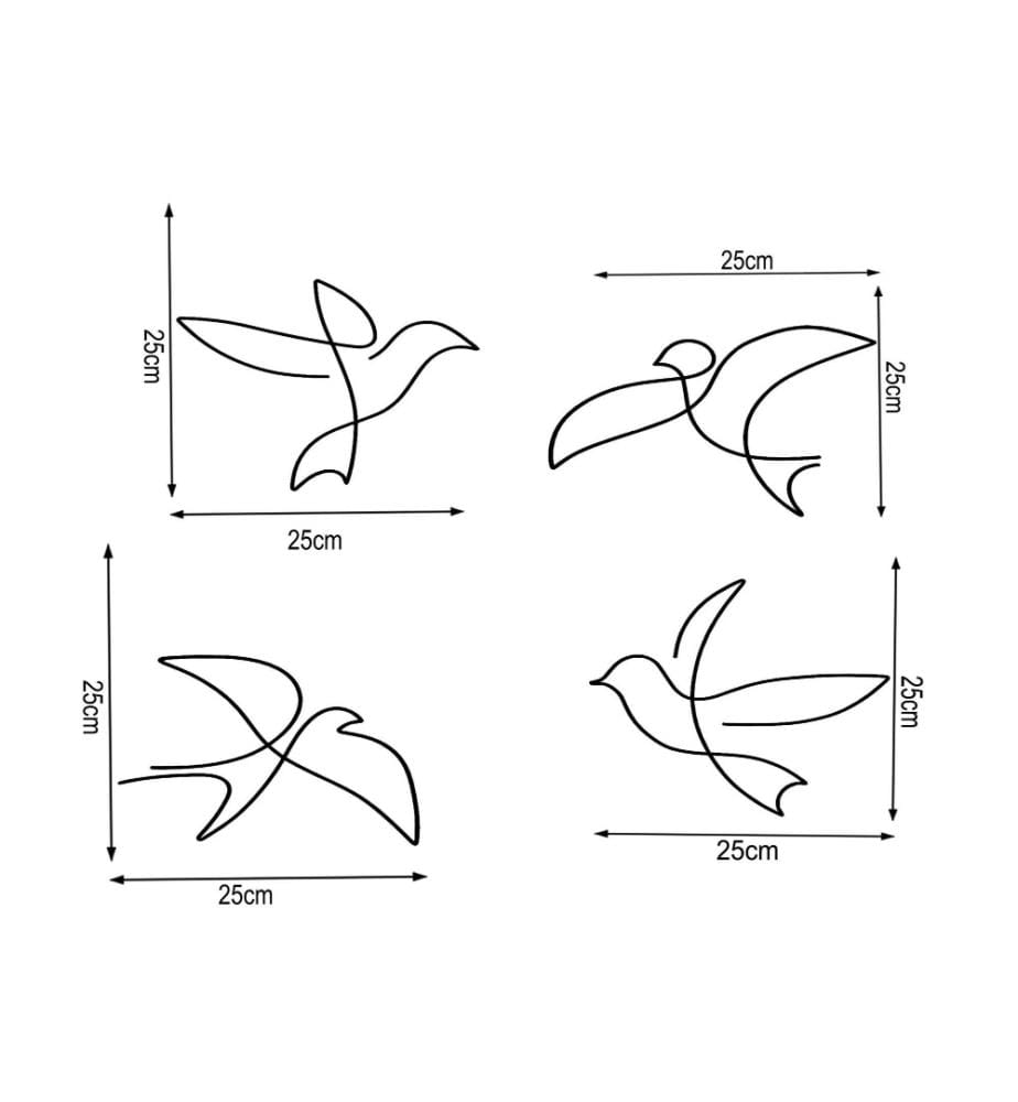 Decorative Metal Wall Accessory, Black, Metal