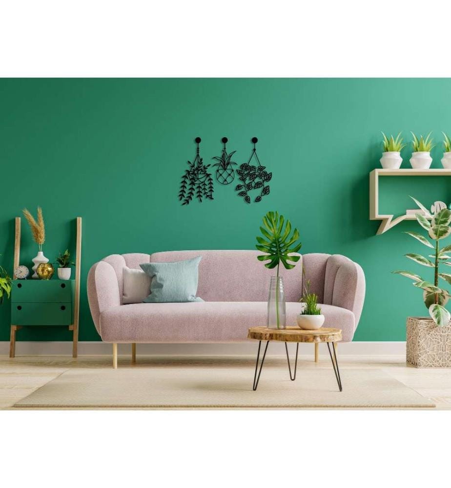 Decorative Metal Wall Accessory, Black, Metal