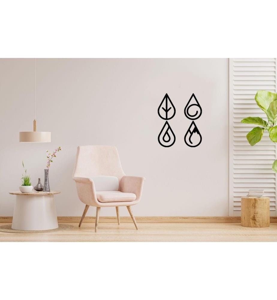 Decorative Metal Wall Accessory, Black, Metal