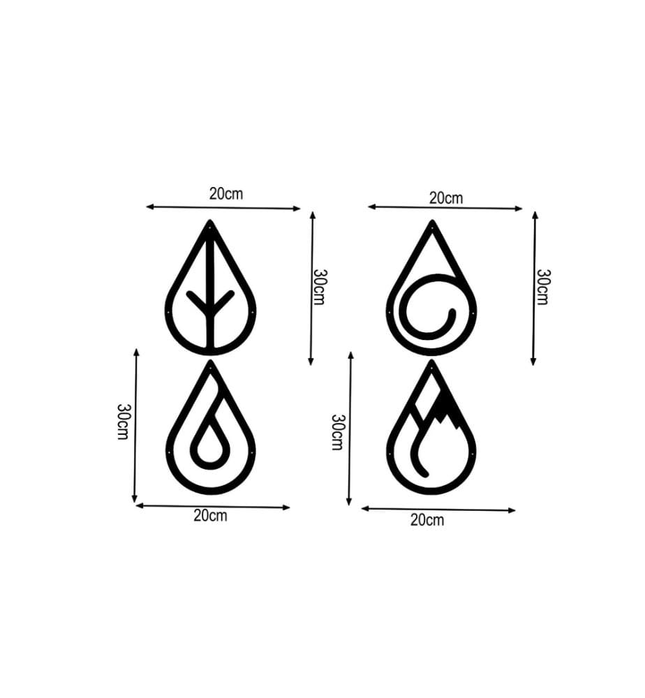 Decorative Metal Wall Accessory, Black, Metal