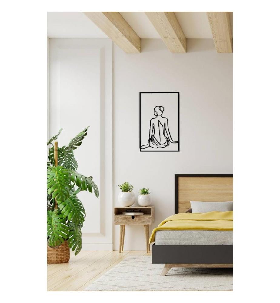 Decorative Metal Wall Accessory, Black, Metal