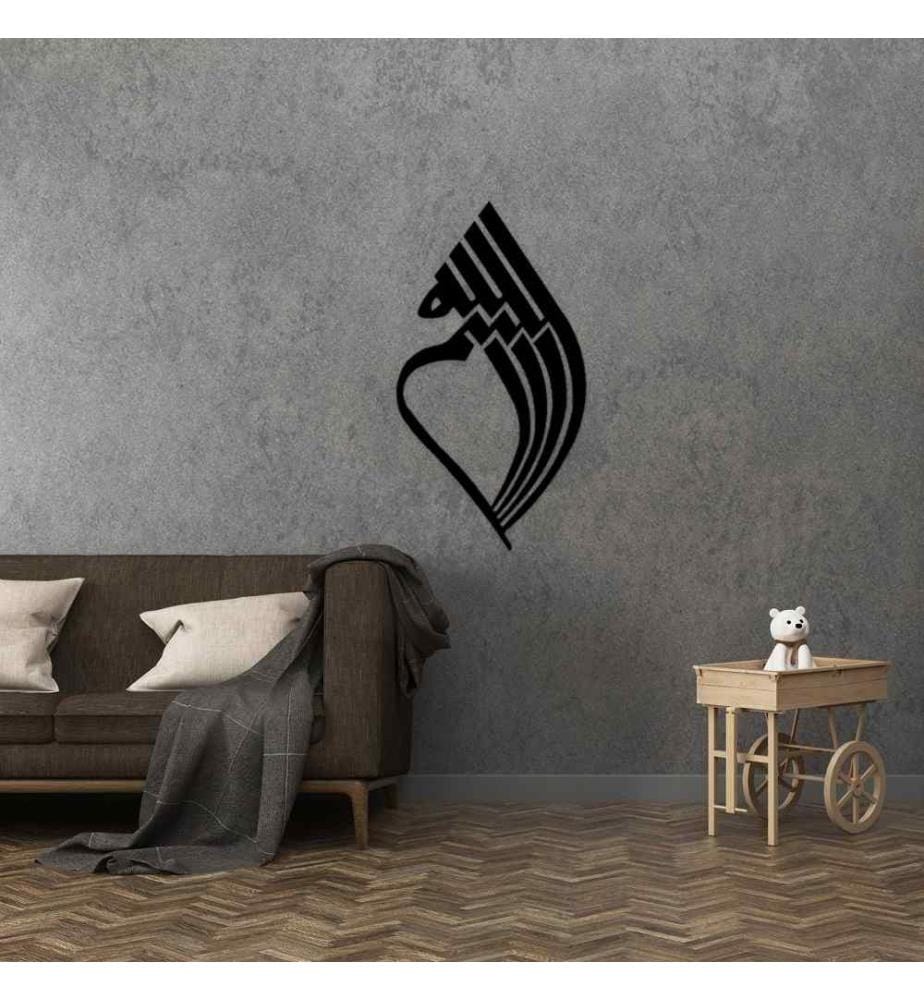 Decorative Metal Wall Accessory, Black, Metal