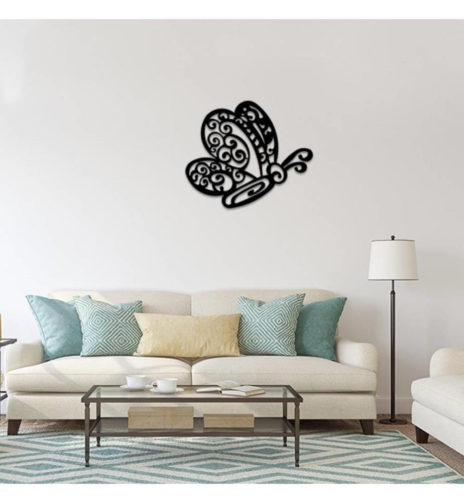 Decorative Metal Wall Accessory, Black, Metal