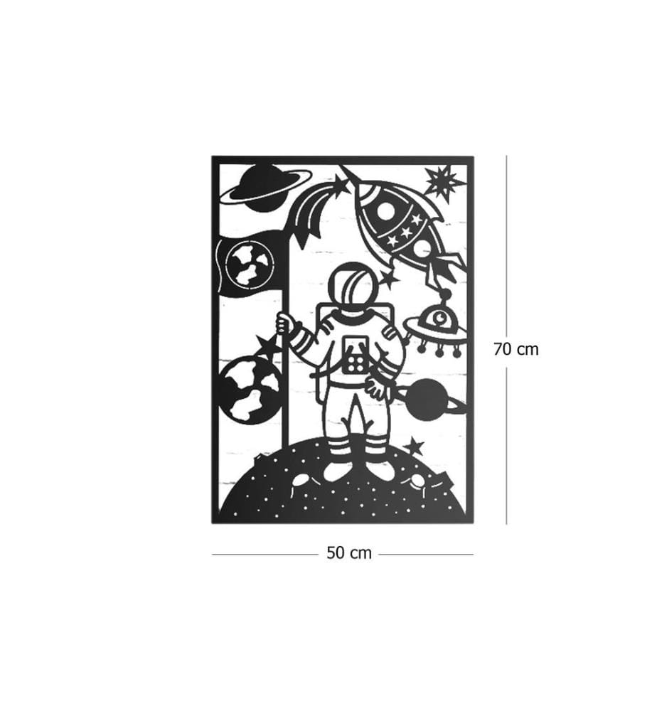 Decorative Metal Wall Accessory, Black, Metal