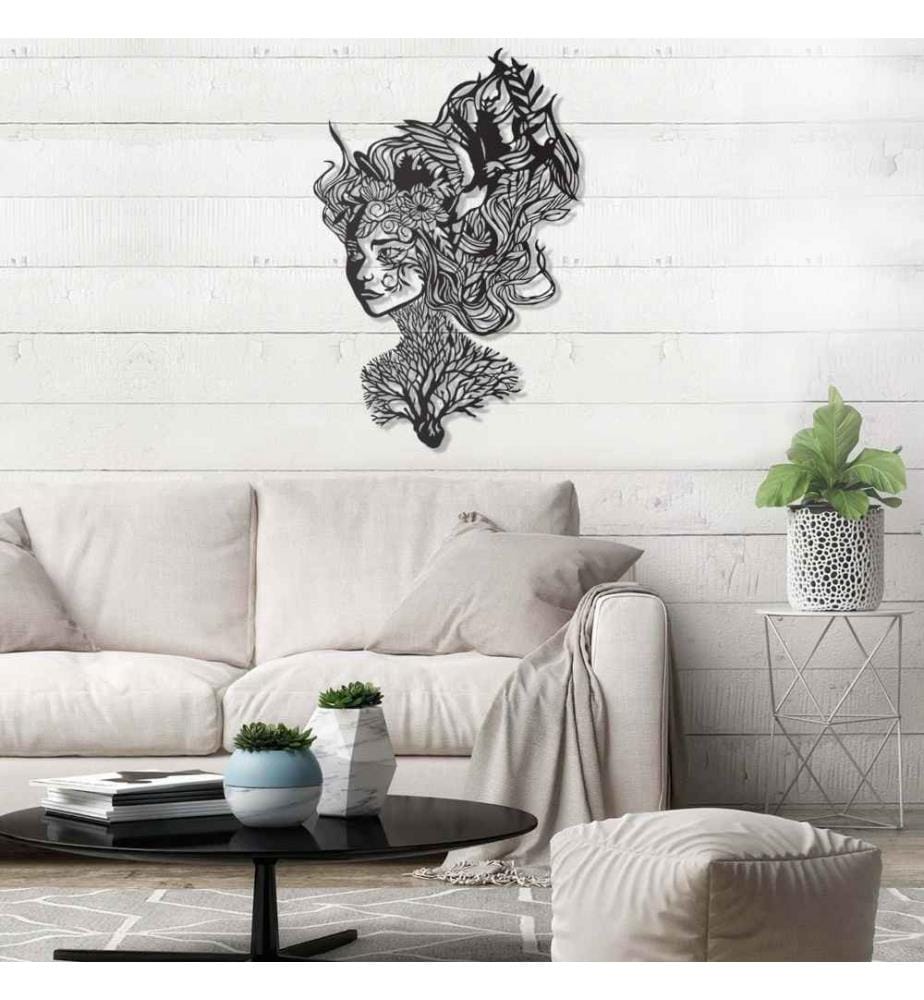 Decorative Metal Wall Accessory, Black, Metal