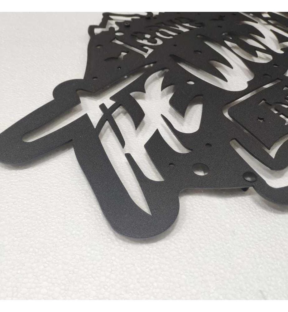 Decorative Metal Wall Accessory, Black, Metal