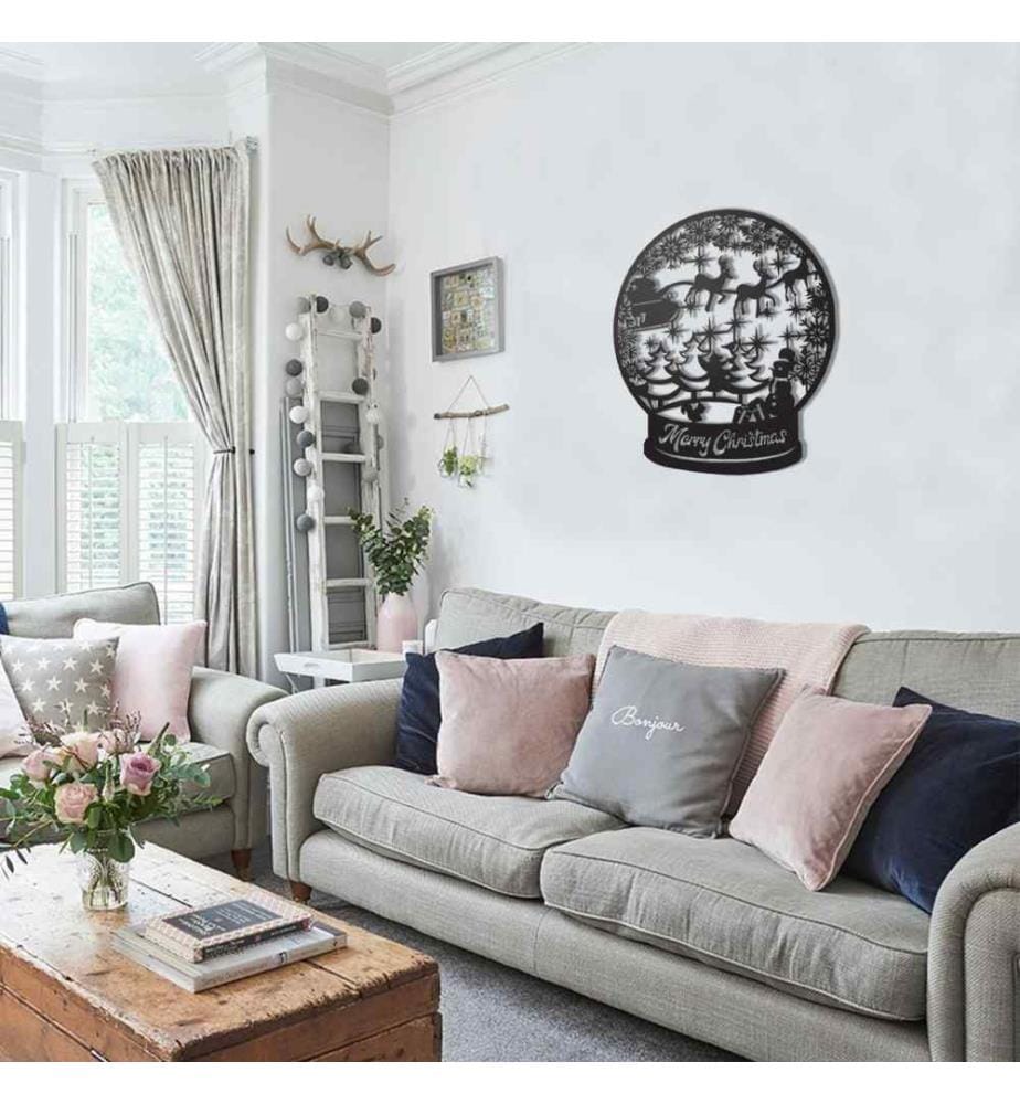 Decorative Metal Wall Accessory, Black, Metal