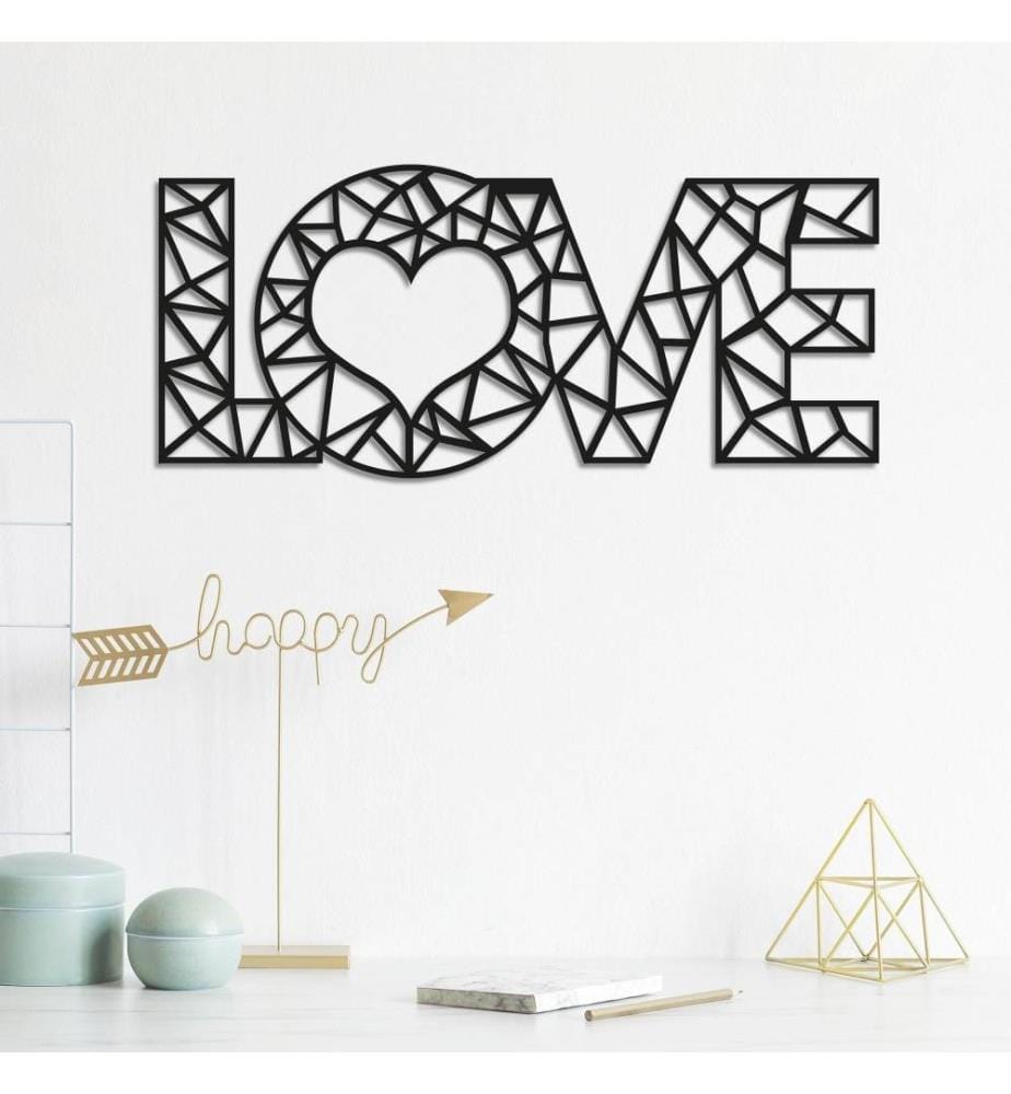 Decorative Metal Wall Accessory, Black, Metal