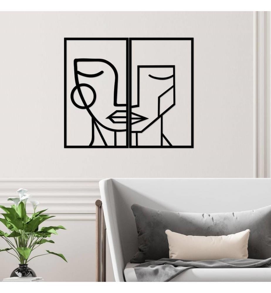 Decorative Metal Wall Accessory, Black, Metal