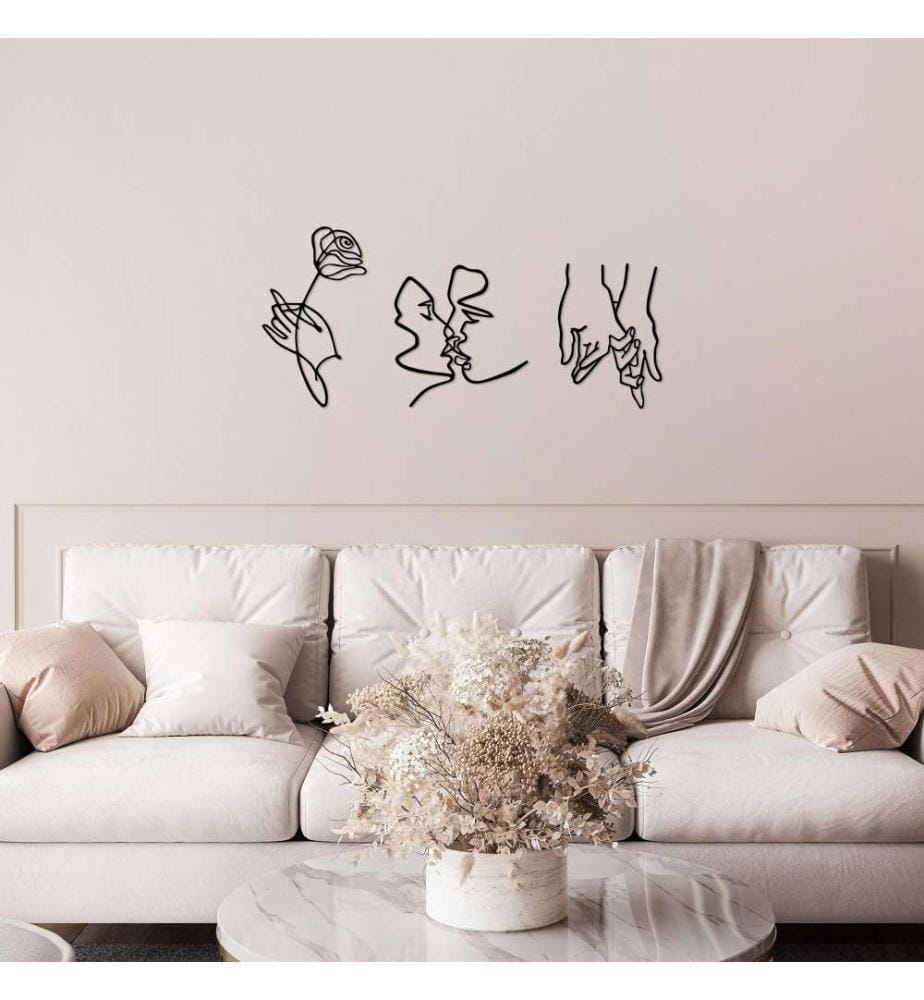 Decorative Metal Wall Accessory, Black, Metal