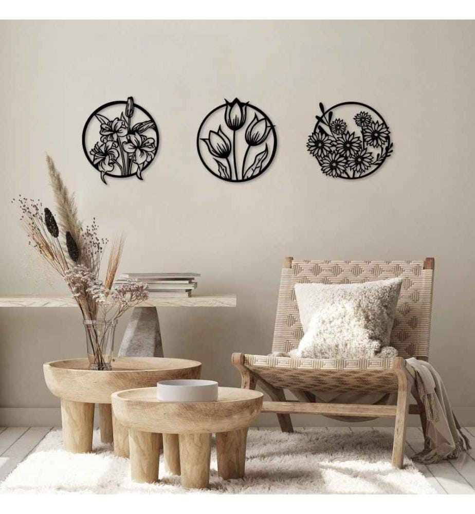 Decorative Metal Wall Accessory, Black, Metal