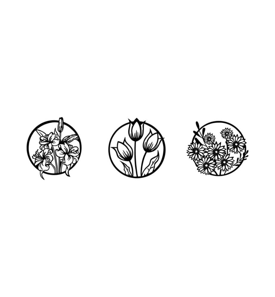 Decorative Metal Wall Accessory, Black, Metal