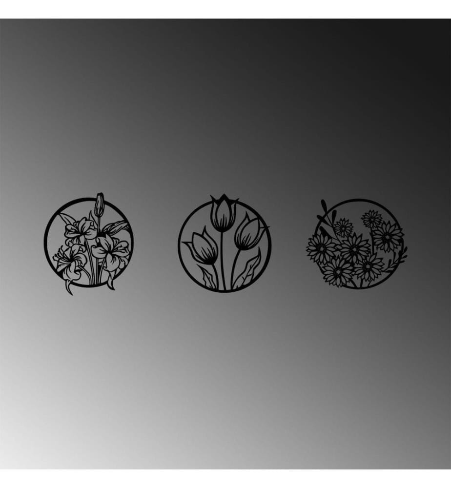 Decorative Metal Wall Accessory, Black, Metal