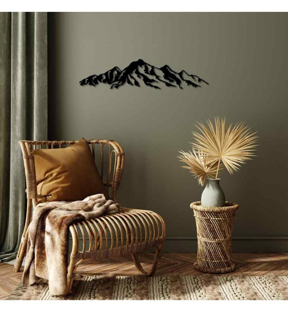 Decorative Metal Wall Accessory, Black, Metal