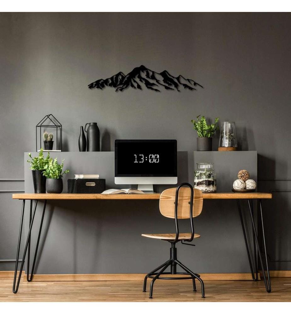 Decorative Metal Wall Accessory, Black, Metal
