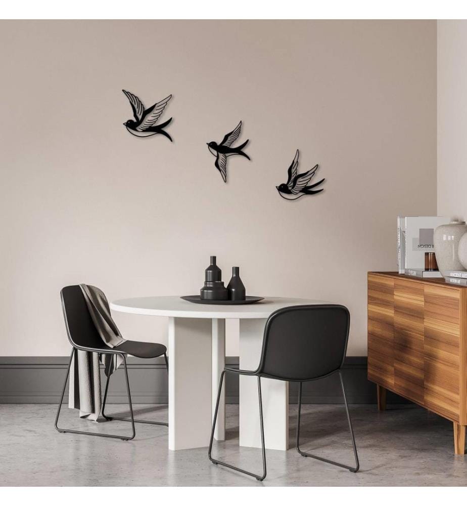 Decorative Metal Wall Accessory, Black, Metal