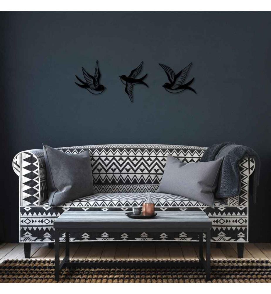 Decorative Metal Wall Accessory, Black, Metal