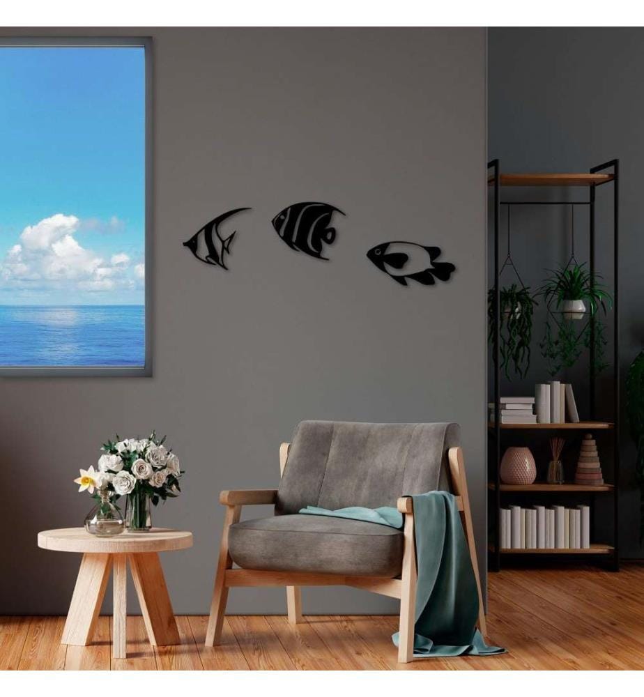 Decorative Metal Wall Accessory, Black, Metal