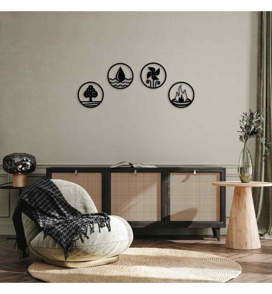 Decorative Metal Wall Accessory, Black, Metal