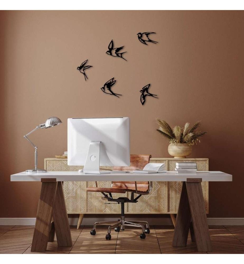 Decorative Metal Wall Accessory, Black, Metal