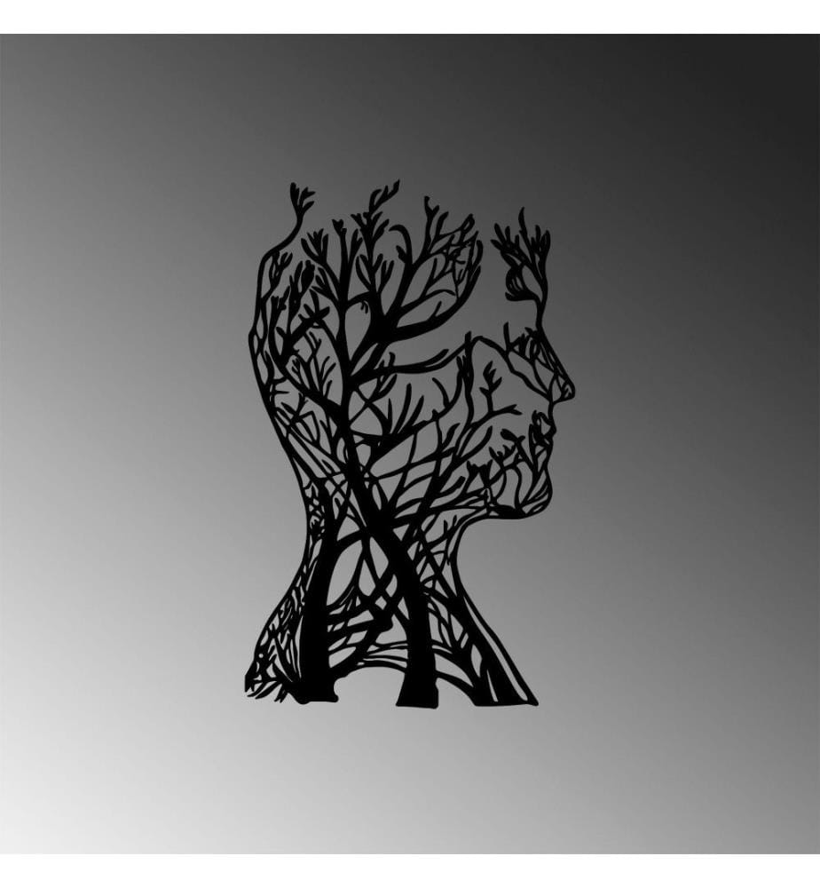 Decorative Metal Wall Accessory, Black, Metal