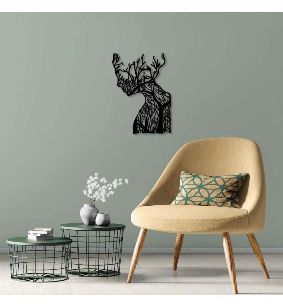 Decorative Metal Wall Accessory, Black, Metal