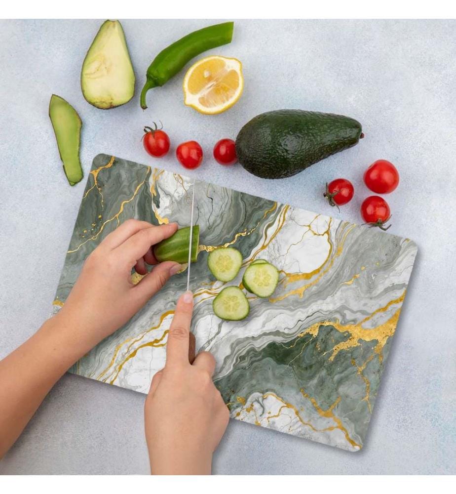 Cutting Board, Multicolor, 100% TEMPERED GLASS (Thickness: 4 mm)