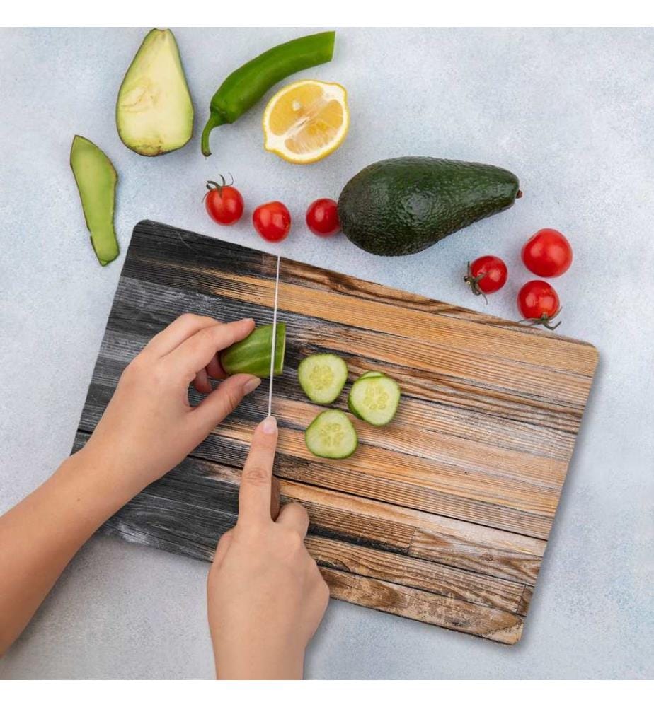 Cutting Board, Multicolor, 100% TEMPERED GLASS (Thickness: 4 mm)