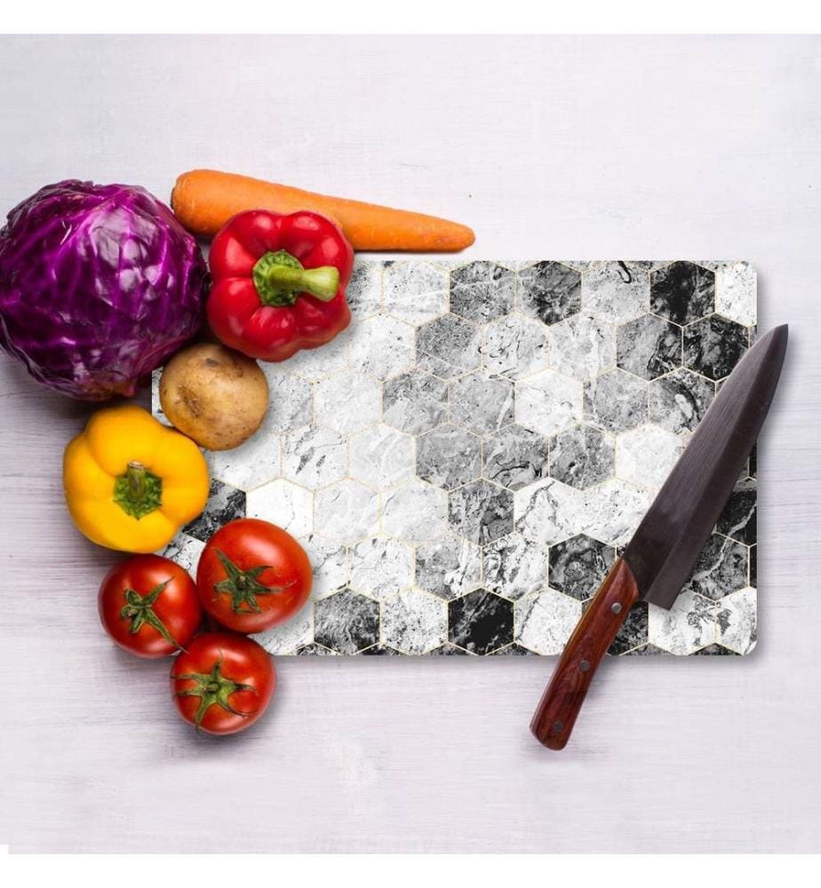 Cutting Board, Multicolor, 100% TEMPERED GLASS (Thickness: 4 mm)