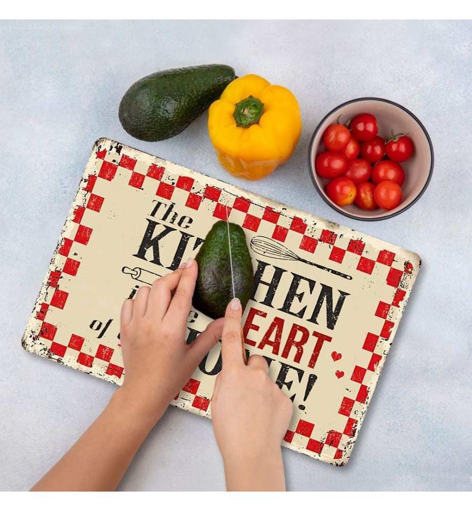 Cutting Board, Multicolor, 100% TEMPERED GLASS (Thickness: 4 mm)
