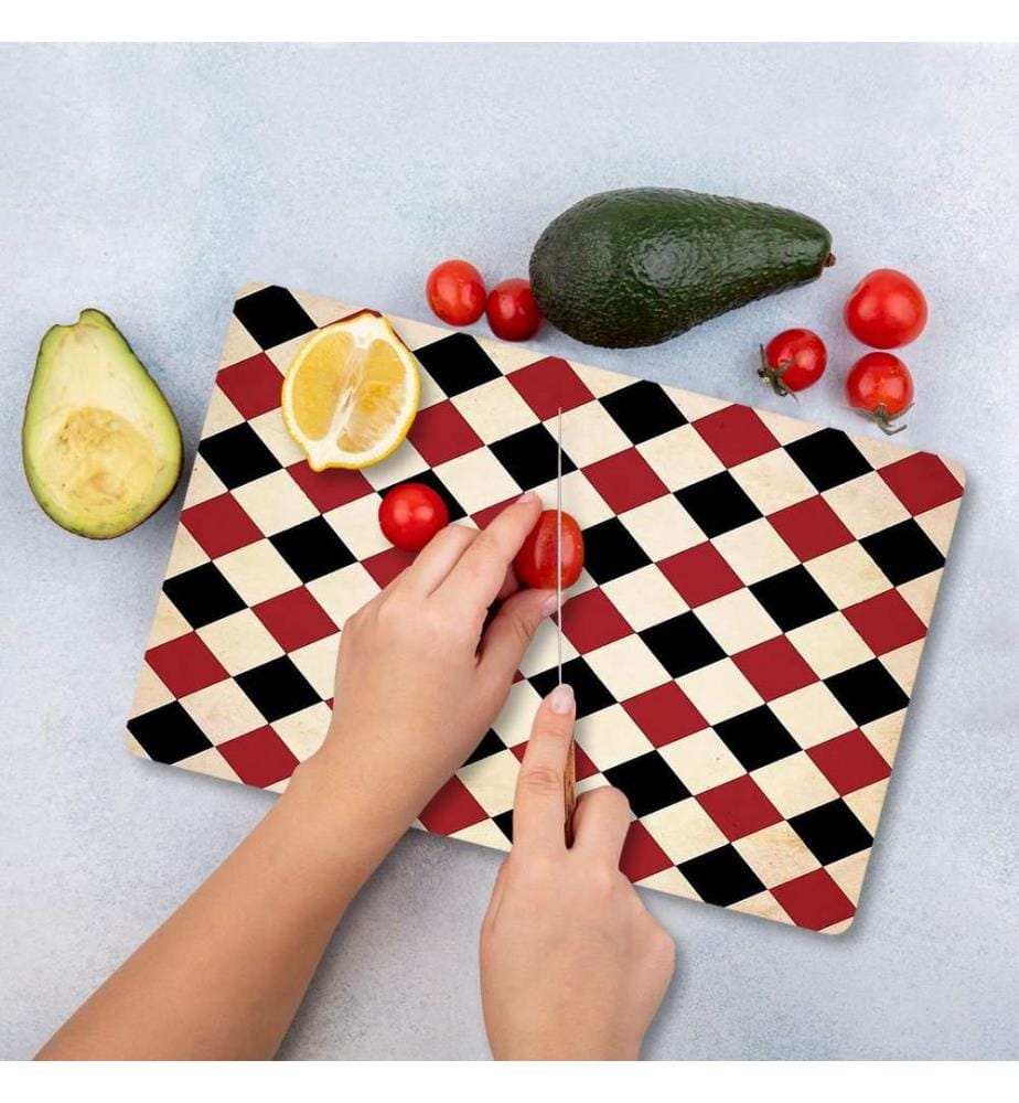 Cutting Board, Multicolor, 100% TEMPERED GLASS (Thickness: 4 mm)