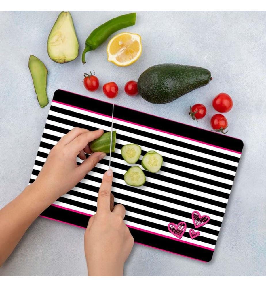 Cutting Board, Multicolor, 100% TEMPERED GLASS (Thickness: 4 mm)