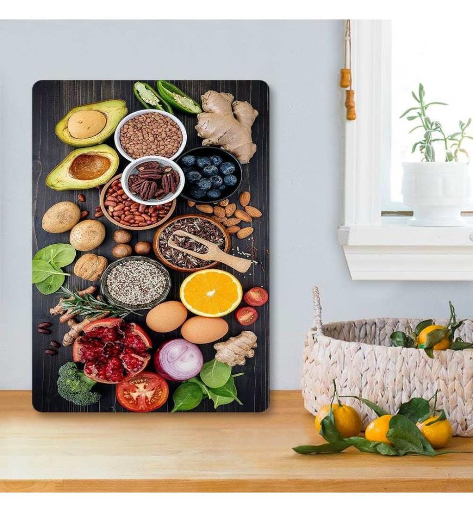 Cutting Board, Multicolor, 100% TEMPERED GLASS (Thickness: 4 mm)