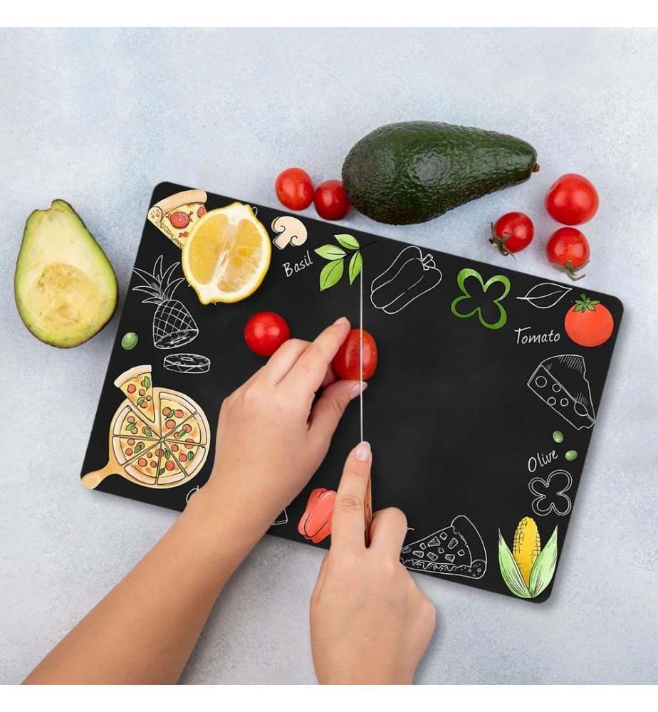 Cutting Board, Multicolor, 100% TEMPERED GLASS (Thickness: 4 mm)