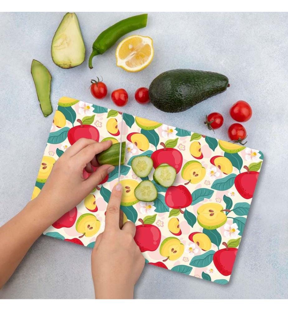 Cutting Board, Multicolor, 100% TEMPERED GLASS (Thickness: 4 mm)