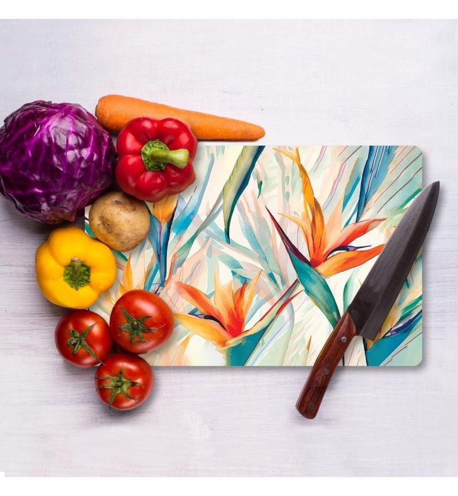 Cutting Board, Multicolor, 100% TEMPERED GLASS (Thickness: 4 mm)